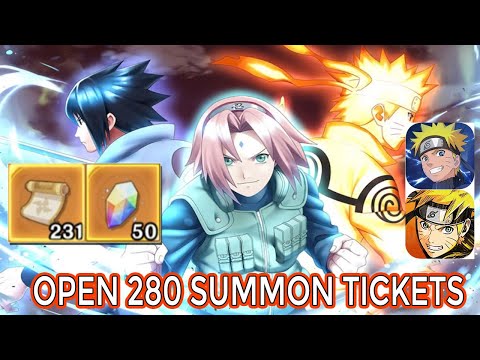 Ninja Shippuden: Shadow Fight Gameplay - Open 280 Summon Tickets Konoha Crisis Ninja War Naruto