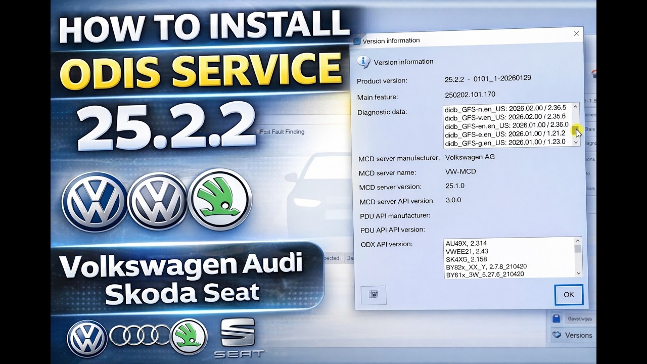 How to Install ODIS Service 25.2.2 for Volkswagen Audi Skoda Seat Diagnostics