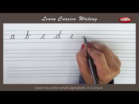 Cursive Writing | Writing Small Alphabets in Cursive | Alphabets in Cursive Letters