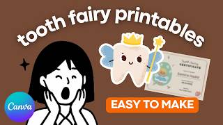 🧚‍♂️ HOW TO make TOOTH FAIRY printables in Canva | digital products for Etsy