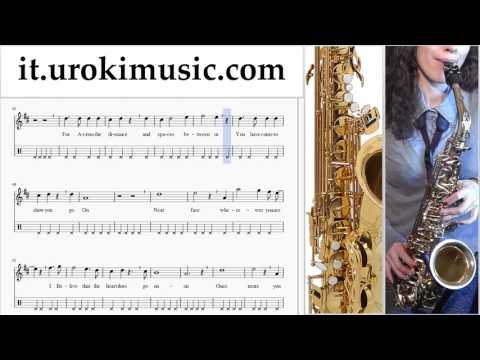 Corso di Sassofono Contralto Celine Dion - Titanic - My Heart Will Go On Tablature Tab Parte#2 um