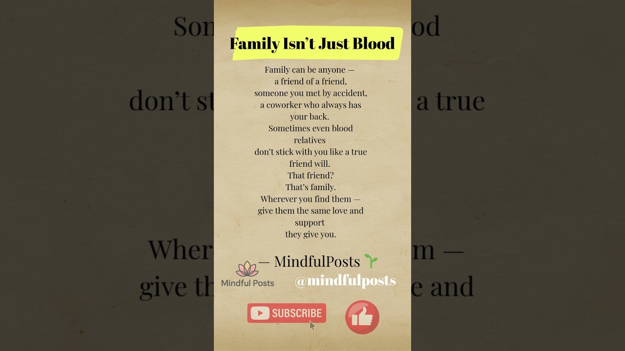 Family Isn’t Just Blood!  #quotes #motivation #shorts #family