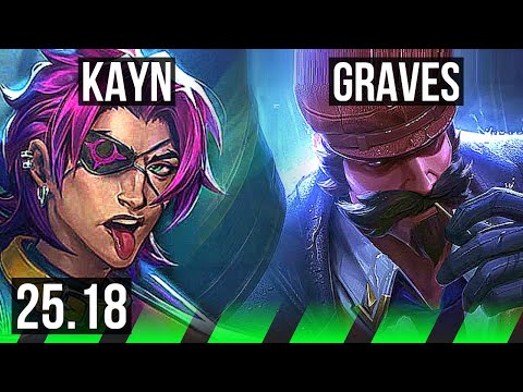KAYN vs GRAVES (JGL) | 50k DMG, Legendary, 20/3/7, 900+ games | NA Master | 25.18