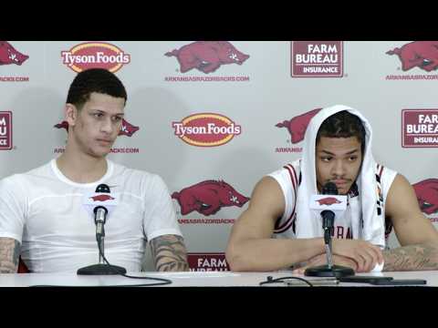 Trevon Brazile and Darius Acuff Jr. postgame - Arkansas 105, Texas 85