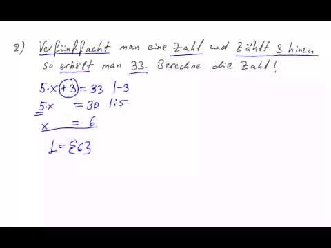 Zahlenrätsel mithilfe einer Gleichung lösen