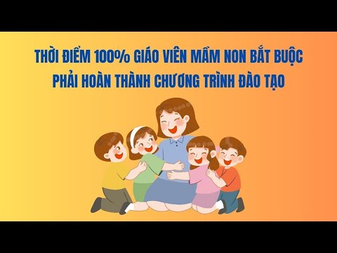 Thời điểm 100% giáo viên mầm non bắt buộc phải hoàn thành chương trình đào tạo