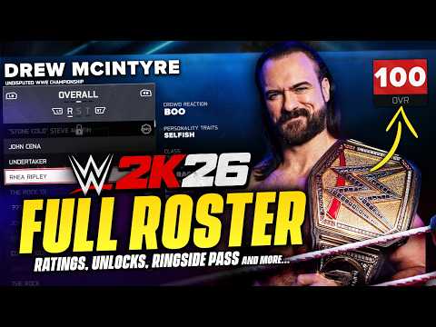 WWE 2K26: FULL ROSTER & Ratings! Hidden Superstars, Ringside Pass, Showcase, MyFaction & More!
