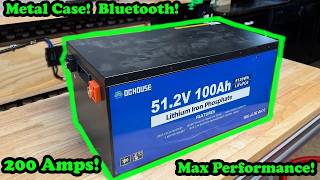 DC House 51.2V 100AH Lifepo4 Metal Case Battery Testing, Teardown, Review! Golf Cart Test
