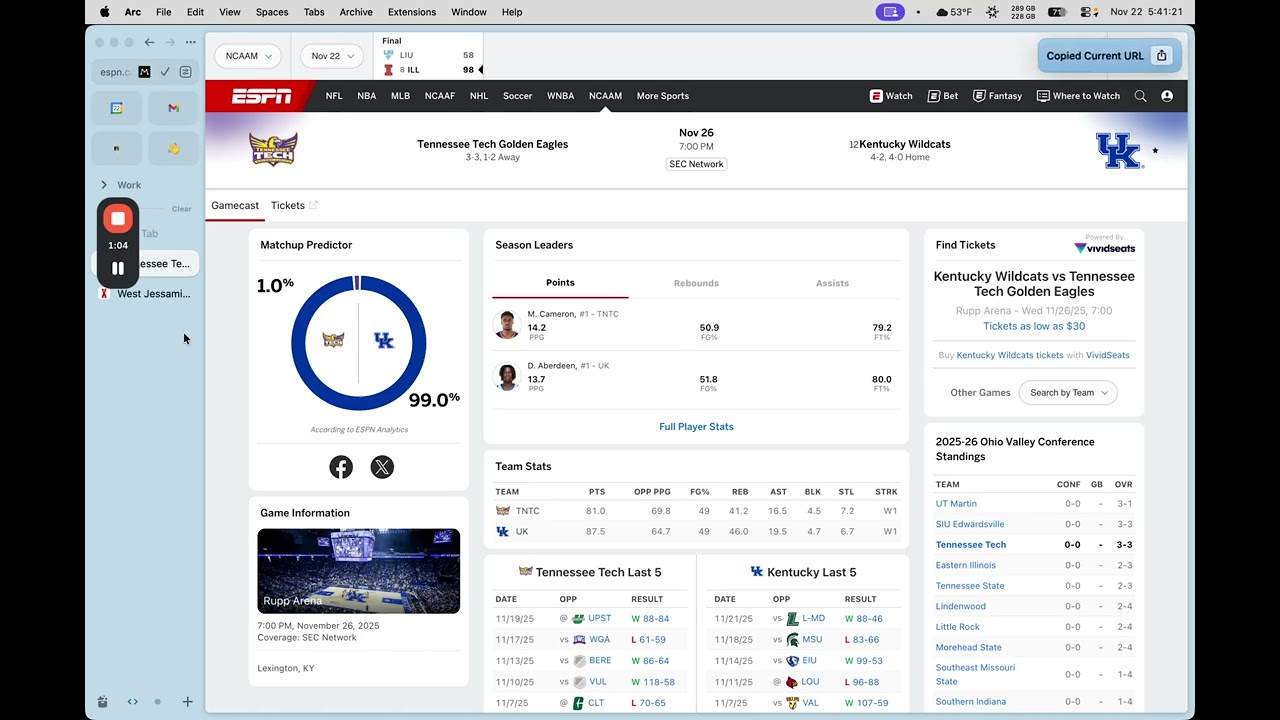 Importing Matchups from ESPN