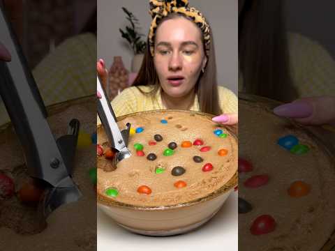 Iced coffee + ice cream 🍦 Cringe or cool? #asmr #coffee #mukbangs #coffeetime