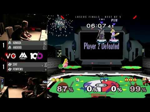 Genesis 4 SSBM - Armada & Android Vs. SFAT & PewPewU - Smash Melee Doubles Losers Finals