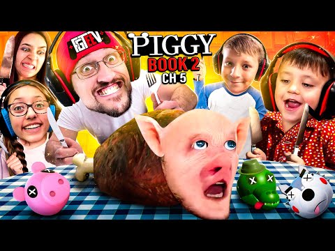 PIGGY for LUNCH! FGTeeV Fam SEWERS Escape! (ROBLOX Book 2 Ch 5 Gameplay/Skit)