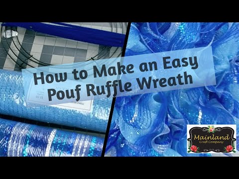 How to Make an Easy Pouf/Poof Ruffle Wreath Base