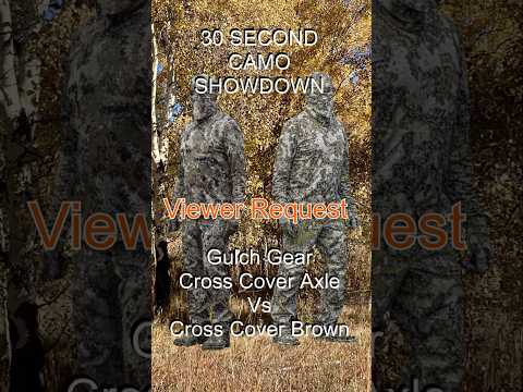 Gulch Gear Cross Cover Axle vs Cross Cover Brown - viewer requested