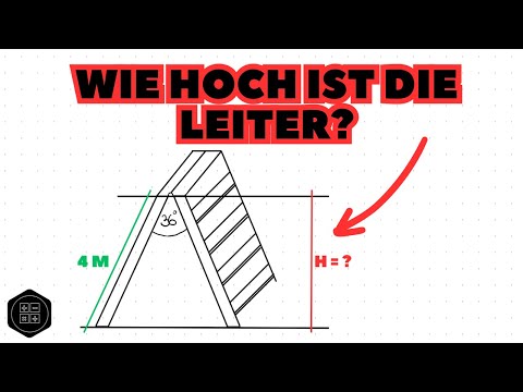 Math problem: Trigonometry - Calculate the height of the ladder! 🤔