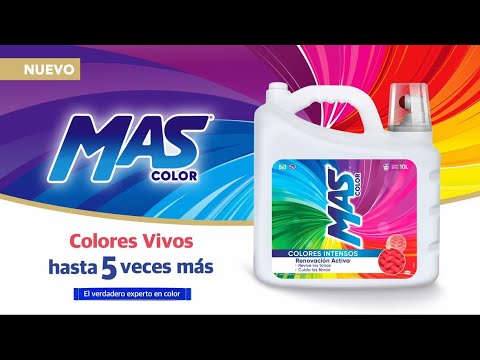 thumbnail video image 2 of Detergente Líquido MAS  Color 10 L, 2 of 8