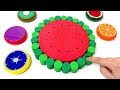 Satisfying Video L How To Make Watermelon Cake From Kinetic Sand Cutting ASMR