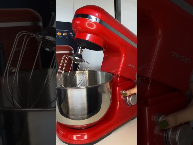 Vídeo relacionado con Cecotec Batidora Amasadora Cecomixer Merengue 5L 1200 Rojo, 1200 W en 6 Niveles, 5 Funciones, Movimiento Planetario, Diseño Elegante, Bol de Acero de 5 L y Accesorios para Batir y Amasar