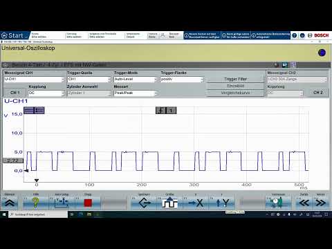 Record sensor signal images with the Bosch FSA Universal Oscilloscope.