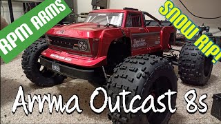 Arrma Outcast 8s With RPM Arms, Snow Rippin!