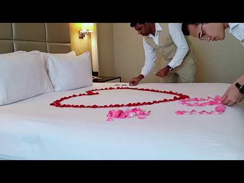 how to do a honeymoon setup in a guest room | towel art | five star hotel