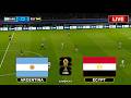 Live Argentina Vs Egypt Match Live International Football Showdown Gameplay Simulation