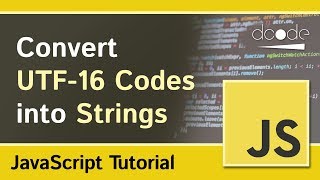 Convert UTF-16 Code into String with JavaScript | String.fromCharCode Method