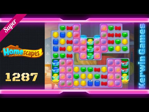 Homescapes Level 1287 - Super Hard Level - No Boosters Gameplay
