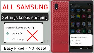 SAMSUNG Settings keeps stopping app info close app | Samsung A01/M01 Core Settings keeps stopping