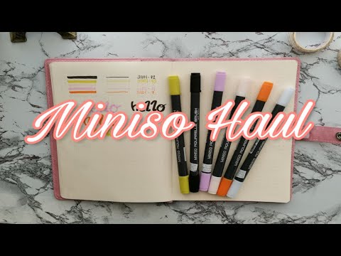 MINISO MARKERS HAUL AND SWATCHES | BULLET JOURNAL