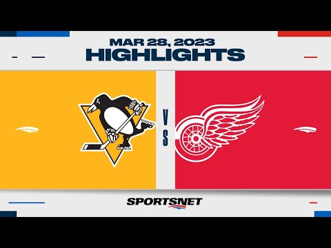NHL Highlights | Penguins vs. Red Wings  - March 28, 2023