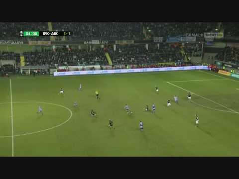 SM-guld AIK 2009. Mål av Flavio och Tjerna samt planstormning (Canal plus)