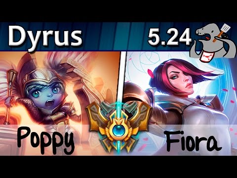 Dyrus - Poppy vs Fiora - Top - Challenger Preseason S6 | 486