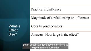 Effect Sizes