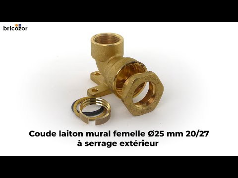 Coude laiton mural femelle à serrage extérieur SFERACO