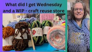 What did I buy now? Wednesdays can be anything #thrift and a WIP