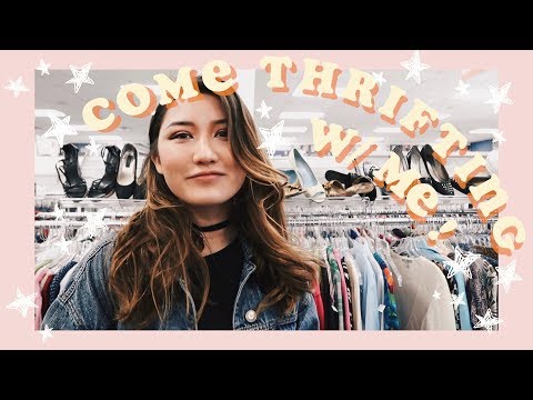 一緒にスリフティングしよう+ ミニ試着会 (come thrifting with me! + mini try on haul)