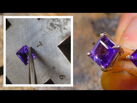 How To Make a Set of Square Claw-Set Stud Earrings | Goldsmith's Workshop Secrets