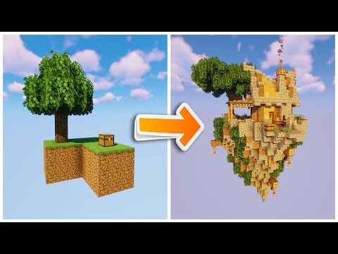 Minecraft Skyblock Transformation [How To Build a Sky Island]