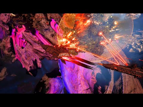 6 Space Hulks vs Chaos! - Massive Battle, Skirmish Gameplay, Battlefleet Gothic Armada 2
