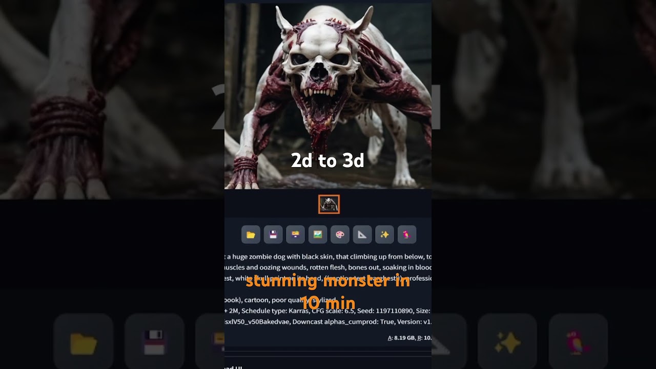 AI 2d Stable Diffusion to Blender 3d in 5 minutes