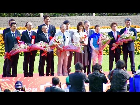 2017.05.14ヴィクトリアマイル(G1)表彰式(ルメール＆大魔神佐々木＆須貝尚介調教師ほか)＠東京競馬場