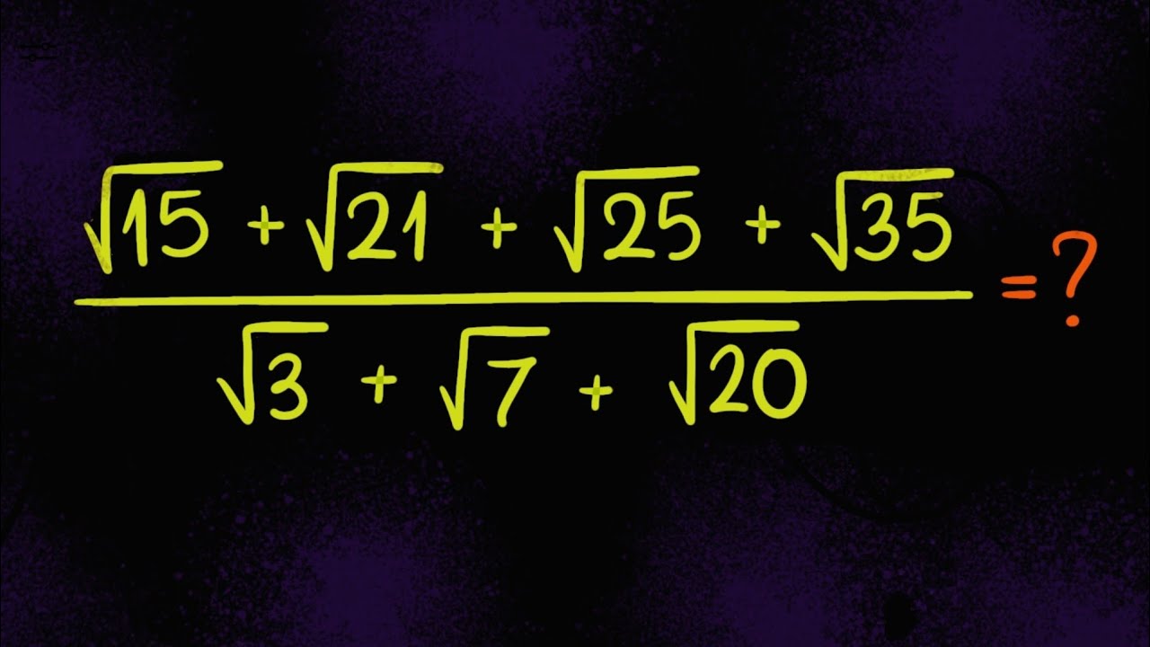 Nice Square Root Math Simplification Problem