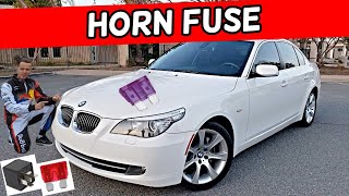 BMW E60 E61 HORN FUSE LOCATION 525i 528i 530i 535i 540i 550i 520i 523i 520d 525d 530d 535d