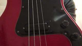Video thumbnail for 1987 Peavey Patriot Electric Bass Maple Neck Red Body USA Super Ferrite Pickup by johnnyangel69