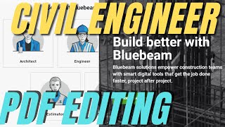 PDF editing for civil engineer. Bluebeam Revu #1. Software for construction #01.