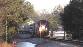 preview picture of video '090910 The Amtrak Crescent #19 Wishing Everyone A Merry Christmas! in Douglasville,Ga 12-25-2013'