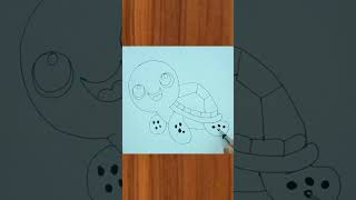 turtle drawing easy step by step 🐢 | turtle drawing simple easy
