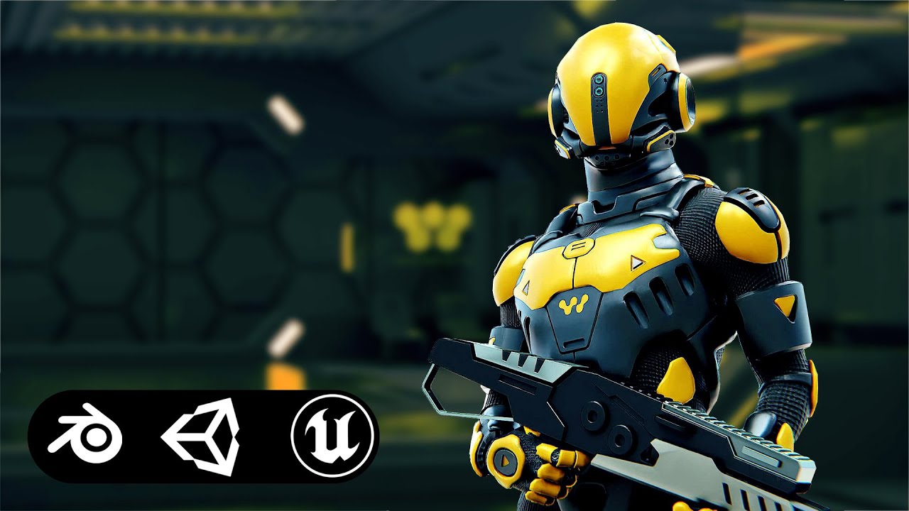 Mecha Soldier-G Auto-Rig Pro Rigged For Mixamo Unreal Engine Unity 3D Model