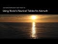 How To Use Norie S Nautical Tables For Azimuth